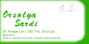 orsolya sardi business card